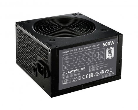 Cooler Master MPW-5002-ACABW | 500W ATX12V V2.31 24-Pin 85% Efficiency 80 Plus Power Supply