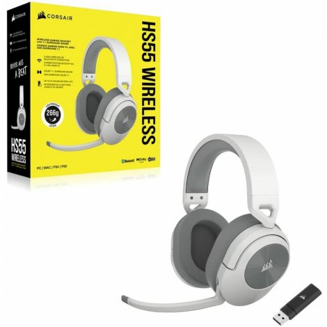 Corsair CA-9011281-NA | HS55 32 Ohm 20Hz 20kHz Omni-directional Microphone Wireless Gaming Headset White