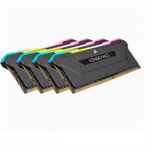 Corsair CMH128GX4M4E3200C16 | Vengeance RGB Pro SL 128GB (4x32GB) DDR4 DRAM 3200MHz C16 Memory Module Black