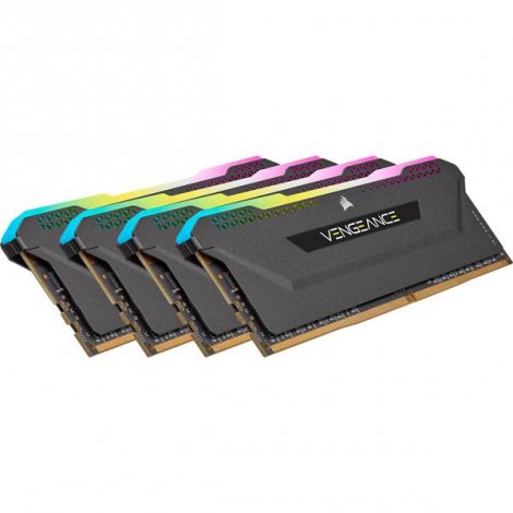 Corsair CMH32GX4M4E3200C16 | Vengeance 32GB Kit (4 x 8GB) PC4-25600 DDR4-3200MHz non-ECC Unbuffered CL16 288-Pin DIMM Memory