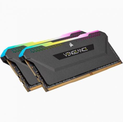 Corsair CMH64GX4M2E3200C16 | RGB Pro SL 64GB 2 x 32GB DDR4-3200MHz CL16 288-Pin DIMM 1.35v Memory Module