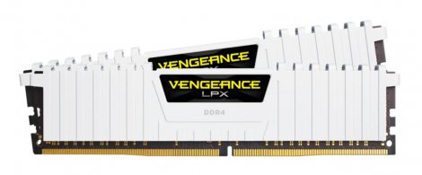 Corsair CMK16GX4M2B3200C16W | Vengeance LPX White 16 GB (2x8GB) DDR4-3200Mhz PC4-25600 Non-ECC Unbuffered CL16 288-pins UDIMM 1.35V Memory Module Kit