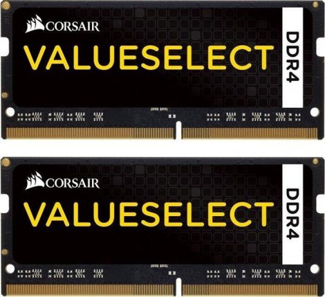 Corsair CMSO16GX4M2A2133C15 | ValueSelect 16GB Kit (2 X 8GB) PC4-17000 DDR4-2133MHz non-ECC Unbuffered CL15 260-Pin SoDimm 1.2V Memory