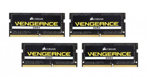 Corsair CMSX64GX4M4A2666C18 | Vengeance 64GB Kit (4 X 16GB) PC4-21300 DDR4-2666MHz non-ECC Unbuffered CL19 260-Pin SoDimm 1.2V Dual Rank Memory