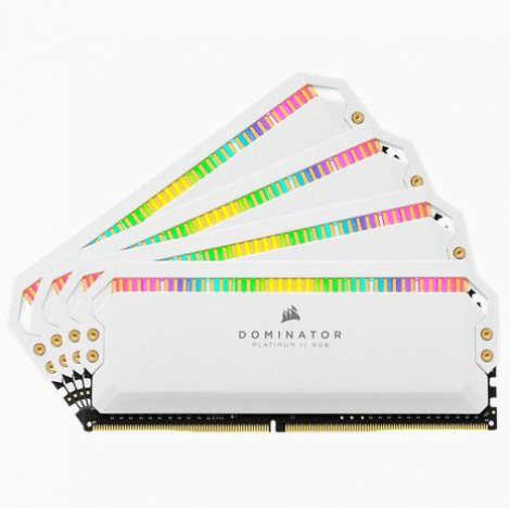 Corsair CMT64GX4M4E3200C16W | Dominator Platinum RGB 64GB 4 x 16GB DDR4 3200MHz CL18 288-Pin DIMM 1.25v Memory Module