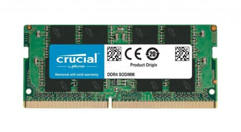 Crucial CB16GS2666 | 16GB PC4-21300 DDR4-2666MHz Non-ECC Unbuffered CL19 260-Pin SoDimm 1.2V Dual Rank Memory Module