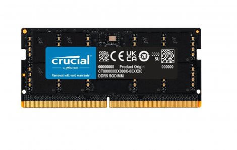 Crucial CT32G48C40S5-B2 | 32GB PC5-38400 DDR5-4800MHz non-ECC Unbuffered CL40 262-Pin SoDimm 1.1 V Dual Rank Memory Modules