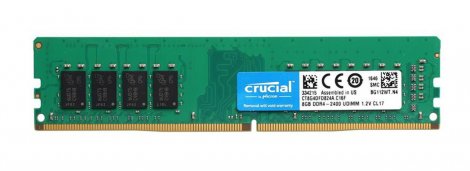 Crucial CT8G4DFD824A.C16FE | 8GB PC4-19200 DDR4-2400MHz non-ECC Unbuffered CL17 288-Pin DIMM 1.2V Dual Rank Memory Module