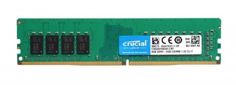 Crucial CT8G4DFD824A.M16FF | 8GB PC4-19200 DDR4-2400MHz non-ECC Unbuffered CL17 288-Pin DIMM 1.2V Dual Rank Memory Module