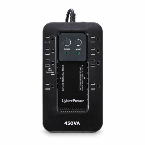 CyberPower EC450G | Ecologic 450VA/260W NEMA 5-15P 8 Outlets UPS Systems