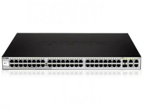 D-Link DES-1210-52-A1 | 48-Port 10/100Base-TX Managed Fast Ethernet Switch with 2 Combo Gigabit SFP Ports & 2 Ethernet Ports Rack-Mountable