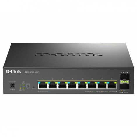 D-Link DMS-1250-10SPL | 8-Port Multi-Gigabit PoE 2 x Ports 10G SFP+ Smart Managed Switch