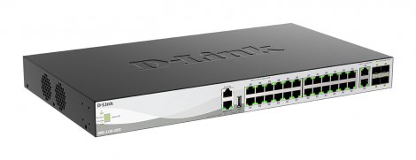 D-Link DMS-3130-30TS | 24-Ports 100/1000/2.5G + 2-Ports 100/1000/2.5G/5G/10G + 4-Ports 10 Gigabit/25 Gigabit SFP28 Fully Managed Stackable Network Switch