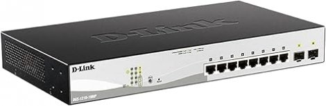 D-Link DXS-1210-10MP | 8 x Ports 1G/2.5G/5G/10G (PoE++) 2 x Ports 10G SFP+ Smart PoE Switch
