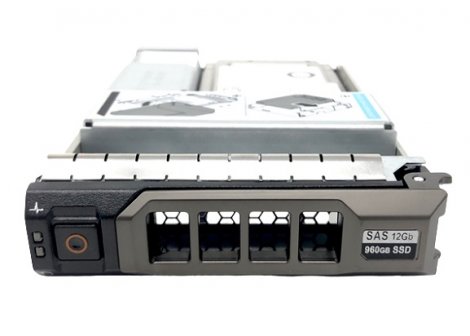 Dell 0MFT0W | 960GB SAS 12Gbps 512e Mixed Use 2.5-inch Solid State Drive (SSD) with 3.5-inch Hybrid Carrier