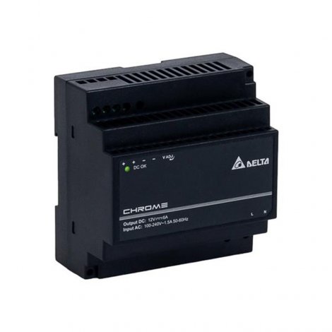 Delta DRC-12V100W1AZ | 100W 12V Class II Double Isolation DIN Rail Power Supply