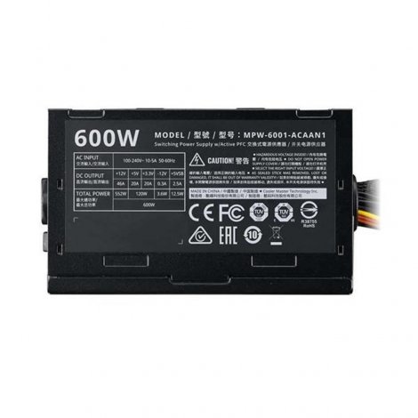 Delta MPW-6001-ACAAN1 | 600W ATX12V 75% Efficiency 80 Plus Power Supply