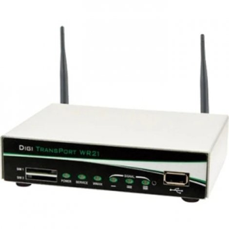 Digi WR21-U81B-DB1-SW | Transport WR21 Wireless Router 2 x Antenna 3.10Mbps Wireless Speed 1 x Network Port USB Wall Mountable Rail-mountable (Refurbish