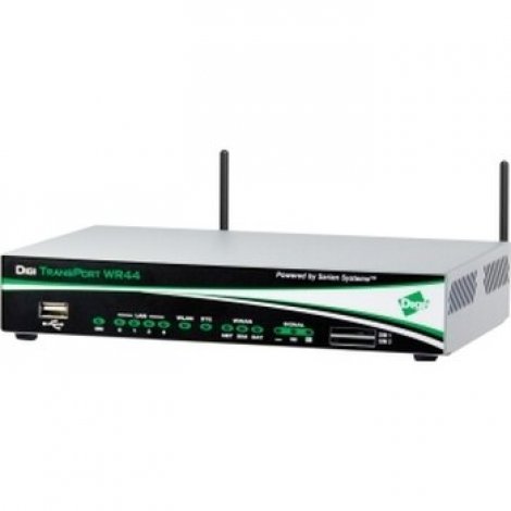 Digi WR44-00I1-DE2-SW | Transport WR44 Wireless Router 4 x Network Port USB Desktop Rail-mountable Rack-mountable Wall Mountable