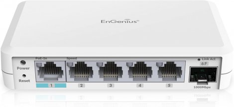 Engenius EXT1106 | 5 x Ports 100Base-T RJ-45 1 x Ports 1000Base-X SFP Layer 2 Switch Extender