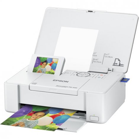 Epson C11CE84201 | PictureMate PM-400 Wireless Compact Color Photo Printer (White)