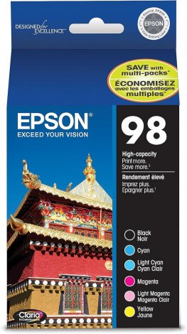 Epson T098120-BCS | 98 Claria Hi-Definition Ink High Capacity Black & Color Combo Pack