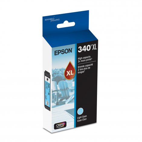 Epson T340XL520-S | 340XL Claria Photo HD Light Cyan Ink Cartridge for Expression Photo XP-8800