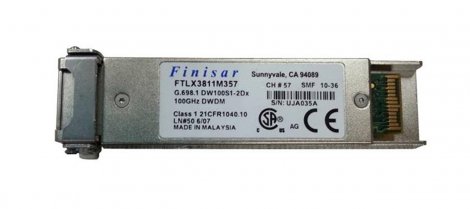 Finisar FTLX3811M357 | 10Gb/s 10GBase-DWDM 10GBase-X Single-Mode Fiber 1531.90nm 80km Duplex LC Connector XFP Transceiver Module