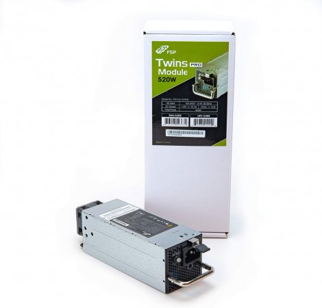 FSP Group FSP520-20RAB | FSP Twins Pro ATX PS2 1+1 Individual Module for Twins PRO 500W Efficiency â‰¥90% Hot-swappable Redundant Digital Power Supply