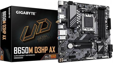 Gigabyte B650M D3HP AX | Ultra Durable Socket AM5 AMD B650 Chipset Micro-ATX Gaming Desktop System Board (Motherboard)