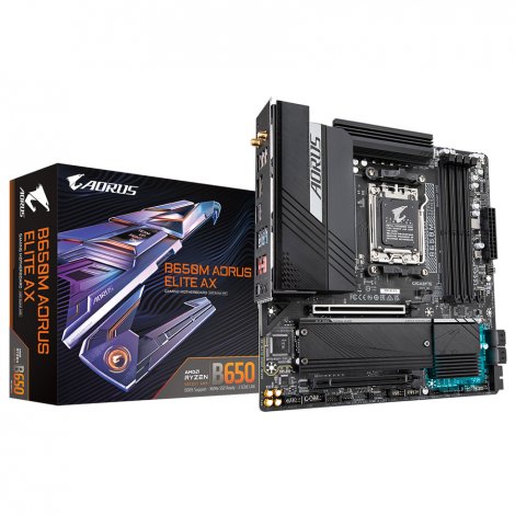 Gigabyte B650MAORUSELITEAX | B650M Aorus Elite Gaming Desktop System Board (Motherboard) AMD B650 Chipset Socket AM5 Micro ATX