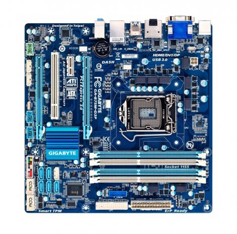 Gigabyte GA-B75M-D3P | Ultra Durable 4 Classic Socket H2 LGA-1155 Intel B75 Express Chipset Desktop System Board (Motherboard)