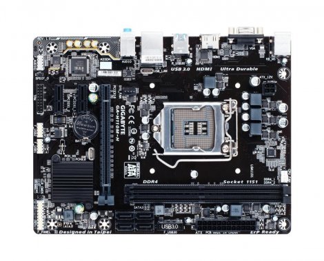 Gigabyte GA-H110M-H | Socket H4 LGA-1151 Intel H110 Chipset Ultra Durable Desktop System Board (Motherboard)