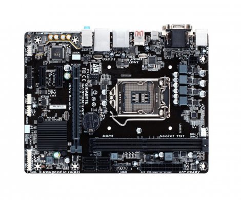 Gigabyte GA-H110M-S2HP | Socket H4 LGA-1151 Intel H110 Chipset Ultra Durable Desktop System Board (Motherboard)