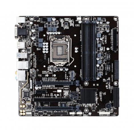 Gigabyte GA-Q170M-D3H-GSM | Ultra Durable Socket H4 LGA-1151 Intel Q170 Chipset Desktop System Board (Motherboard)