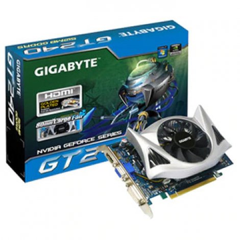 Gigabyte GV-N240D5-512I | GeForce 240 Graphic Card 512MB GDDR5 SDRAM PCI Express 2.0 x16 HDMI DVI VGA