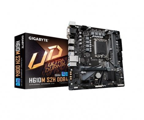 Gigabyte H610M-S2H-DDR4 | H610M S2H DDR4 - 1.1 - System Board (Motherboard) - micro ATX - LGA1700 Socket - H610