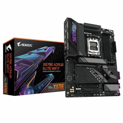 Gigabyte X870E A ELITE WIFI7 | Ultra Durable X870E AORUS ELITE WIFI7 Socket AM5 AMD X870E Chipset ATX Gaming Desktop System Board (Motherboard)
