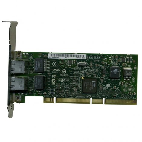 HP 313596R-001 | 2 x Ports RJ-45 1Gbps 10Base-T/100Base-TX/1000Base-T Gigabit Ethernet PCI-X Server Network Adapter