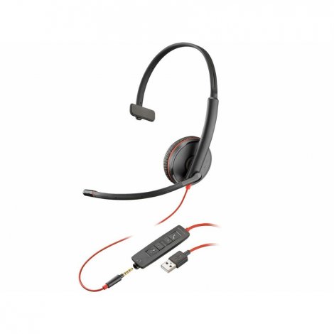 HP 8M3Y1A6#ABA | Blackwire 3215 Monaural USB Type-A Headset Black