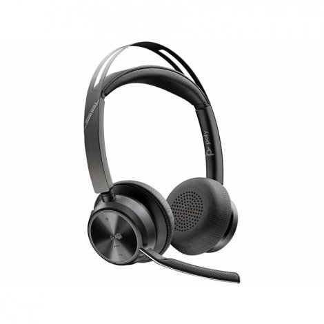 HP 9T9K0AA#AC3 | Poly Voyager Focus 2 Microsoft Teams Certified USBC-C Headset + USB-C/A Adapter
