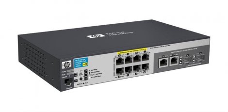 HP J9562AR#ACC | Aruba 2915 2915-8G-PoE 8 x RJ-45 Ports PoE 1000Base-T + 2 x DP RJ-45/SFP Ports PoE L3 Managed RM GbE Switch