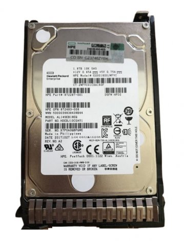 HPE 8876939-001 | 1.8TB 10000RPM SAS 12Gbps SFF SC 512e 2.5-inch Hot Swap Enterprise DS Firmware Hard Drive With Tray