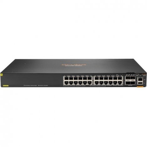 HPE JL666A#B2B | Aruba CX 6300F 24 x Ports 1000Base-T PoE 4 x Ports 50GBase-X SFP56 Layer 3 Managed Rack-mountable Network Switch