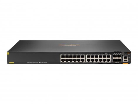 HPE S0G96A | Aruba 6300F 24 x Ports 1000Base-T PoE+ 4 x Ports 50GBase-X SFP56 Managed Layer 3 Rack-mountable Network Switch