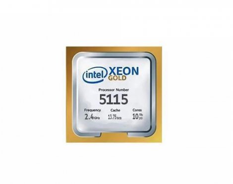 Intel Gold 5115 | Xeon Gold 10-Core 2.40GHz 10.40GT/s UPI 13.75MB L3 Cache Socket LGA3647 Processor Gold