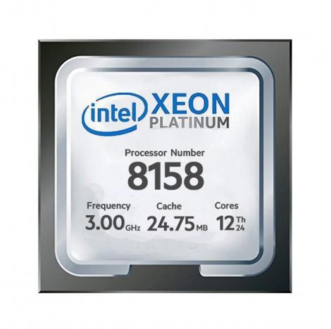 Intel Platinum 8158 | Xeon Platinum 12-Core 3.00GHz 10.40GT/s UPI 24.75MB L3 Cache Socket LGA3647 Processor Platinum