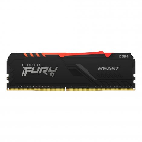 Kingston KF432C16BBA/16 | FURY Beast RGB 16GB DDR4-3200Mhz PC4-25600 Non-ECC Unbuffered CL16 288-Pin UDIMM 1.35V Single Rank x8 Memory Module