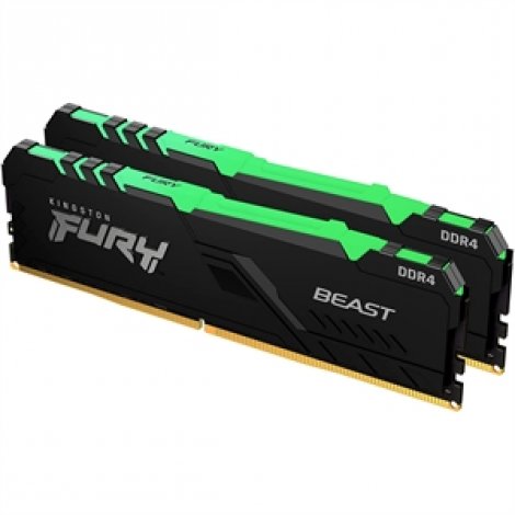 Kingston KF432C16BBAK2/32 | FURY Beast 2x16GB DDR4-3200Mhz PC4-25600 Non-ECC Unbuffered CL16 288-Pin UDIMM 1.35V Single Rank x8 Memory