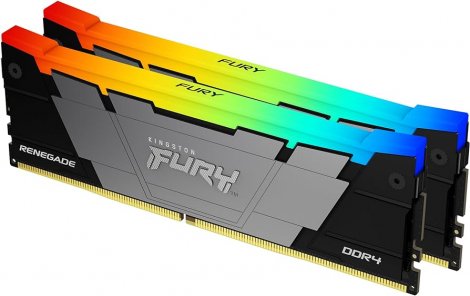 Kingston KF432C16RB2AK2/64 | FURY Renegade 64GB (2 x 32GB) Kit DDR4-3200Mhz PC4-25600 Non-ECC Unbuffered CL16 288-pin DIMM 1.35V Dual Rank Memory Module